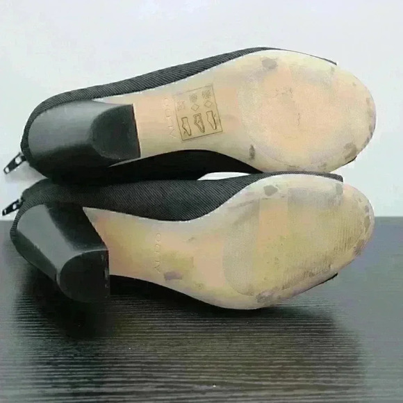 Aldo Women’s Black Fabric Back Zipper Boots - Picture 10 of 10